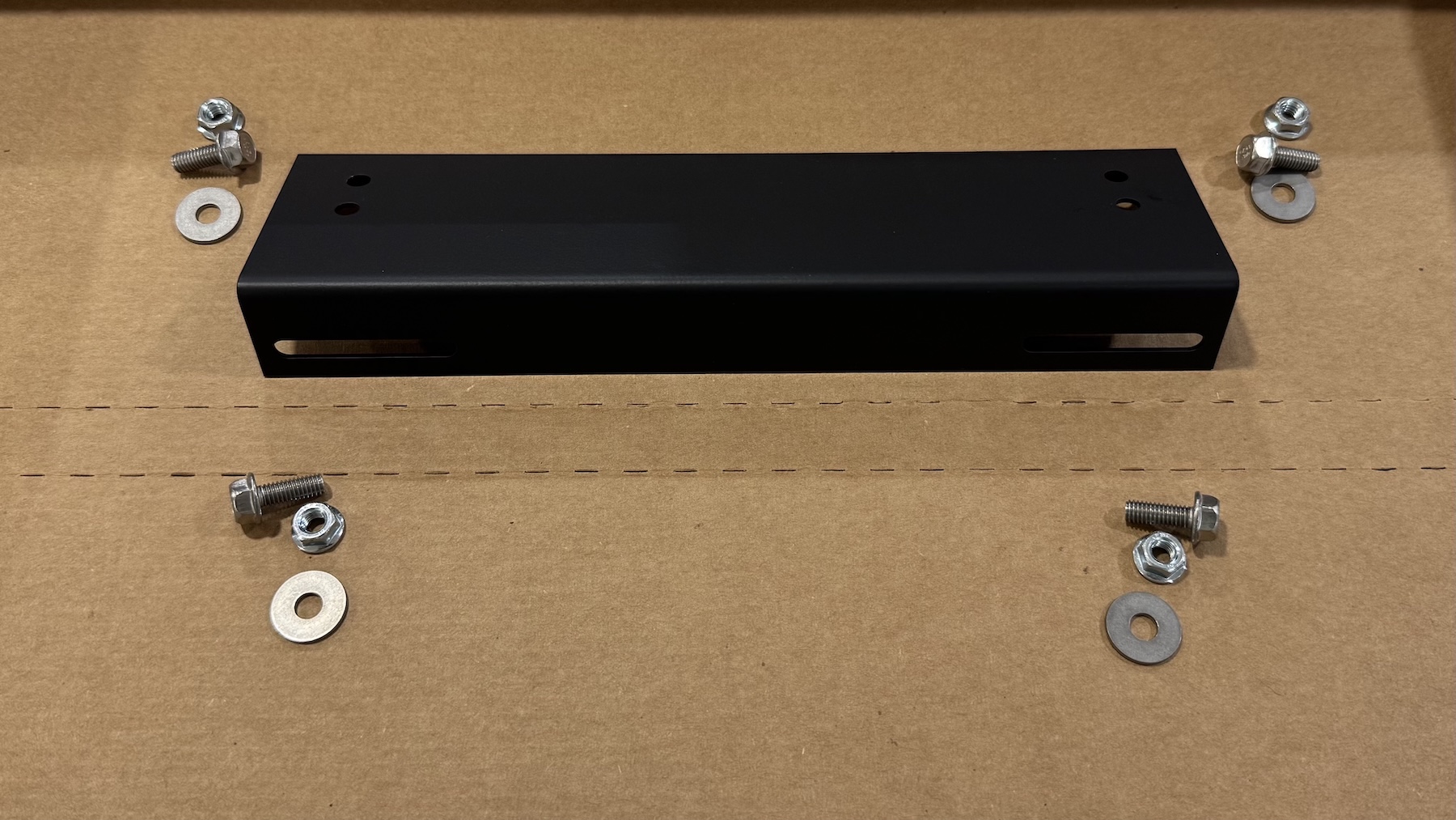 A-Spec license plate bracket kit contents