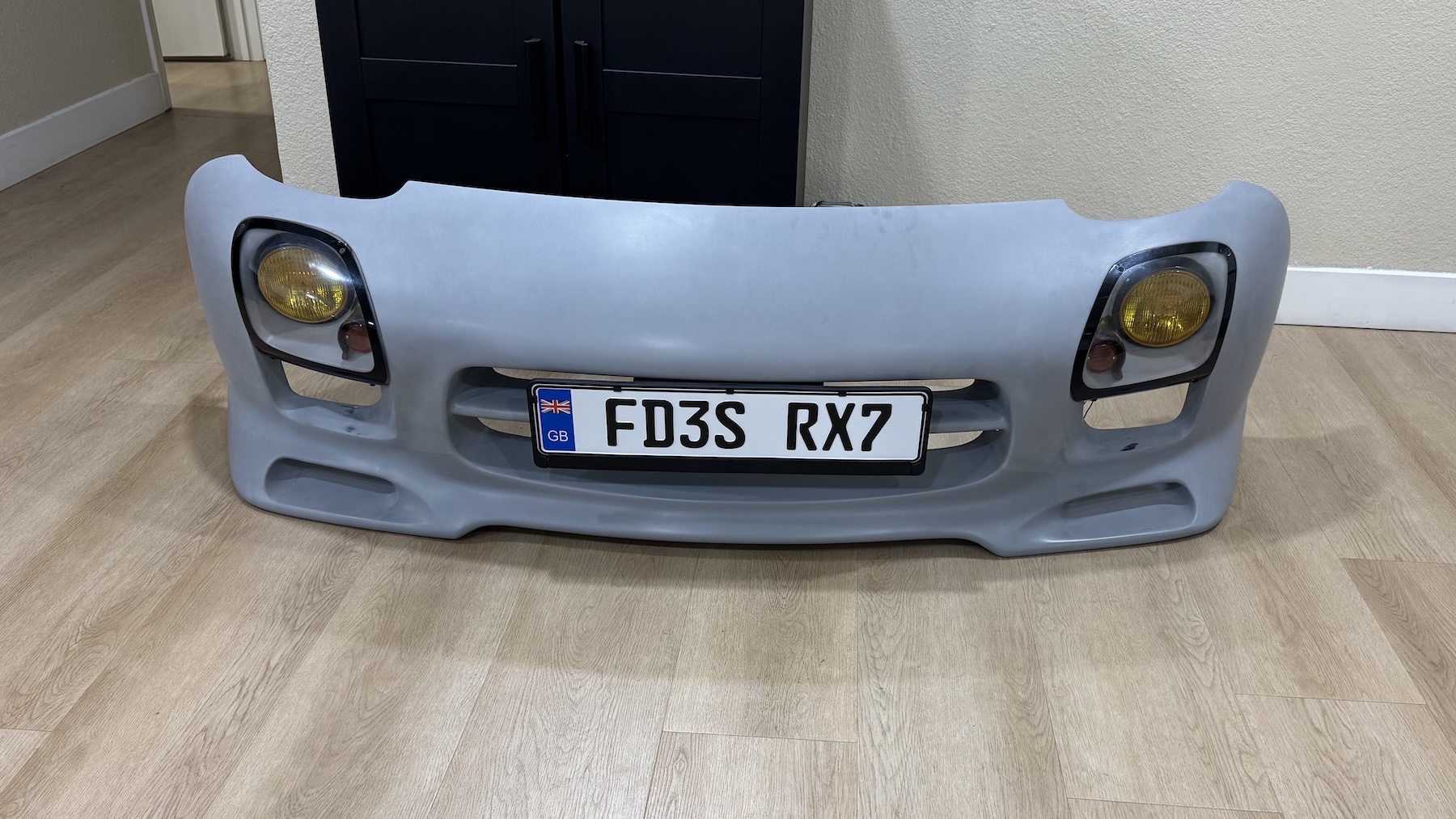 A-Spec license plate bracket with UK license plate