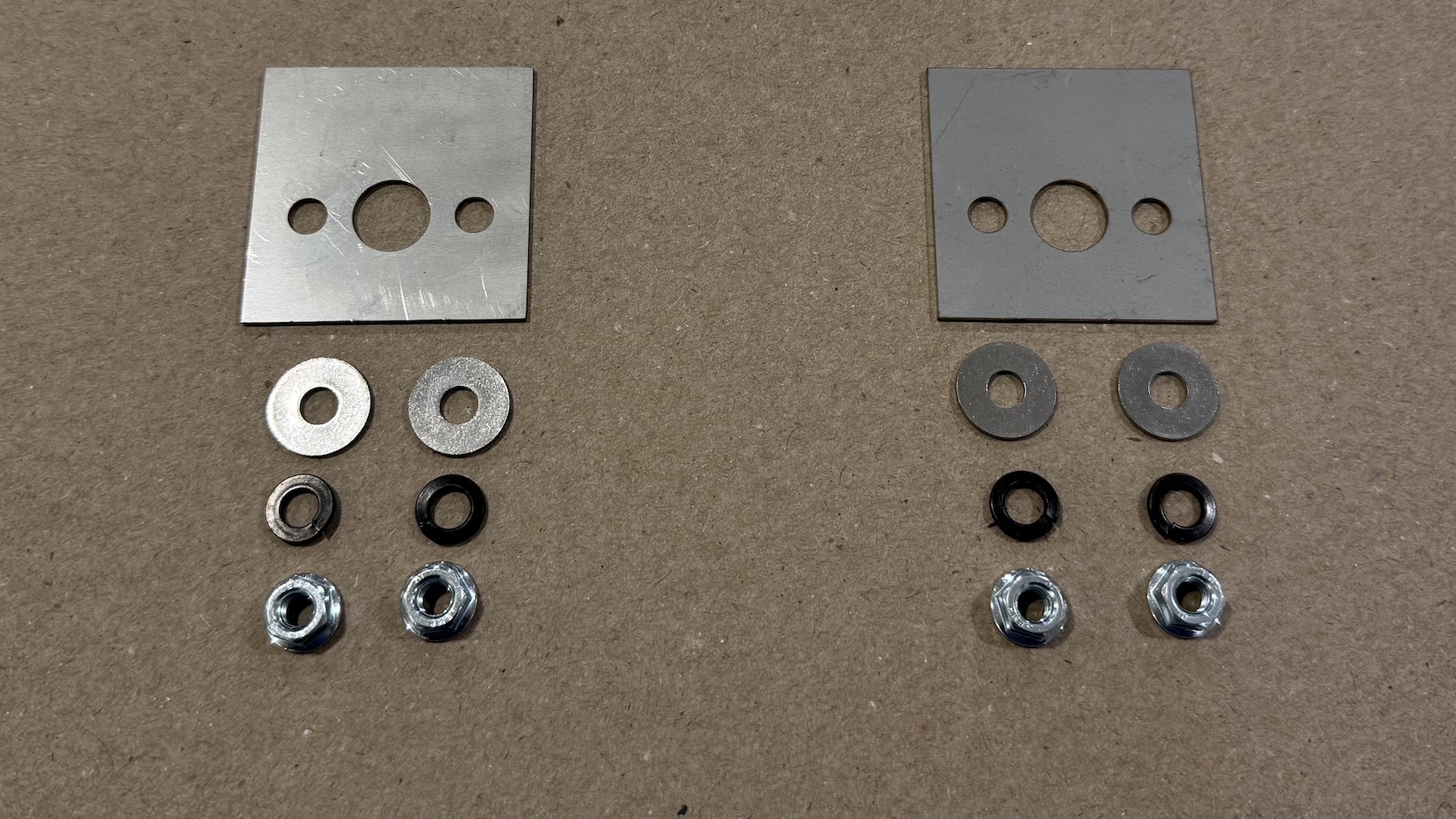 Fog light bracket kit components