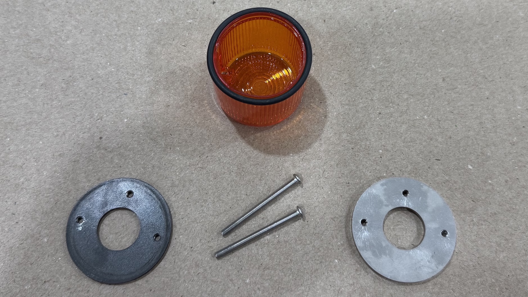 Turn signal bracket kit components
