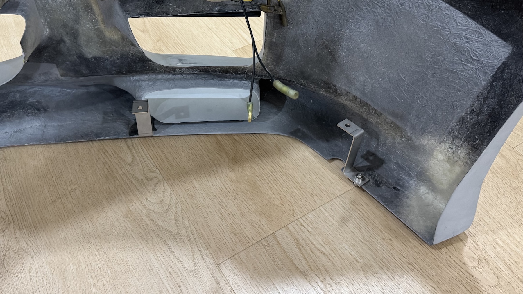 Undertray bracket installed